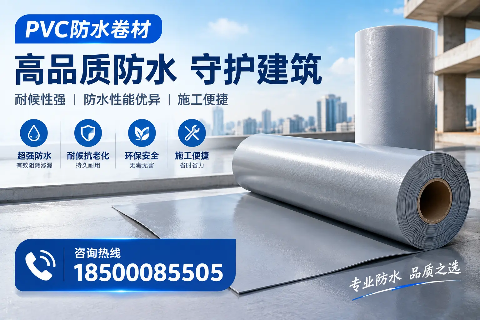 PVC防水卷材的防水效果评测,适合咸宁的科学依据